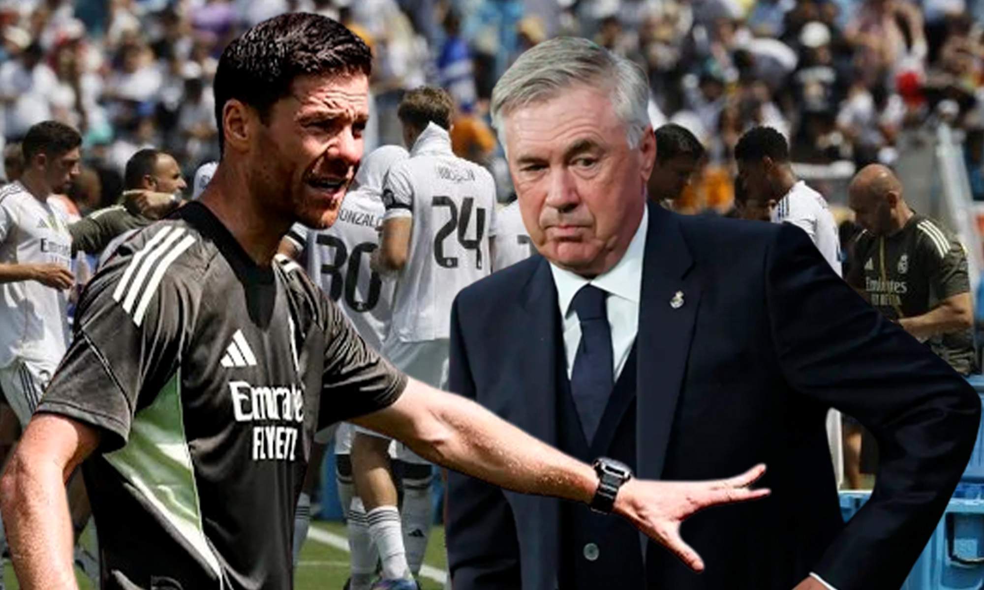 Carlo Ancelotti y Xabi Alonso
