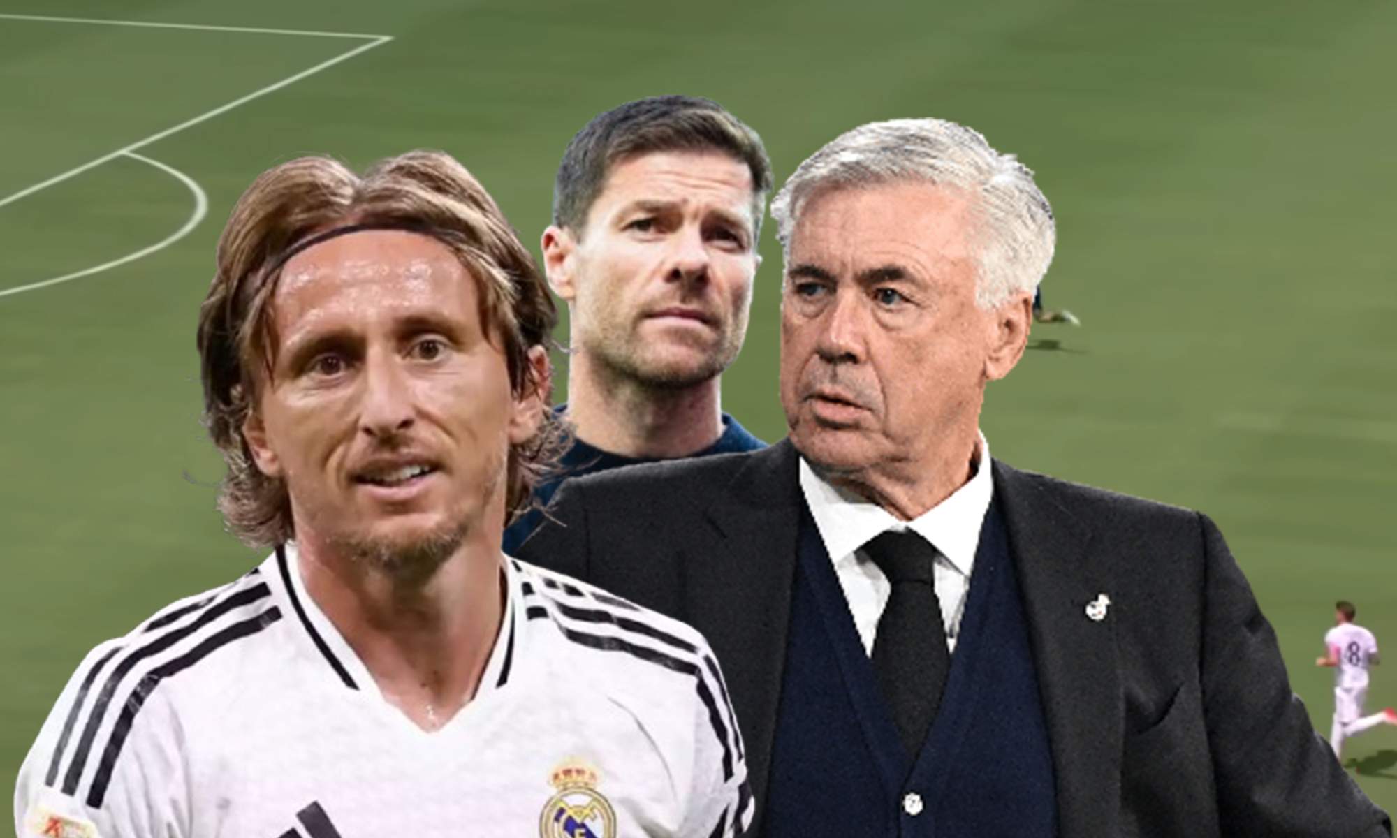 Luka Modric, Xabi Alonso, Carlo Ancelotti y una captura del Real Madrid - Pachuca. Luka Modric, Xabi Alonso, Carlo Ancelotti y una captura del Real Madrid - Pachuca.
