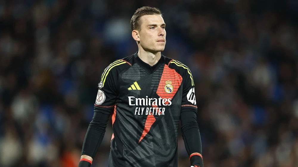 Lunin con el Real Madrid