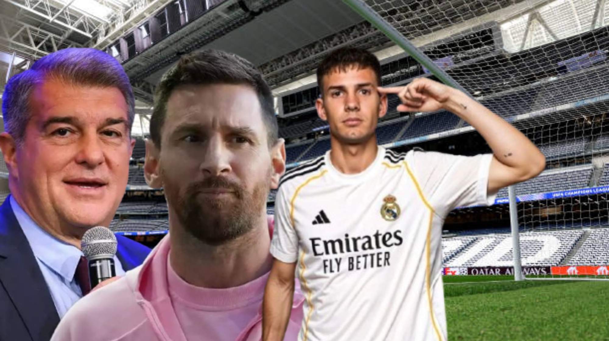 Barcelona buscó el factor Messi para torcer el futuro de Mastantuono. 