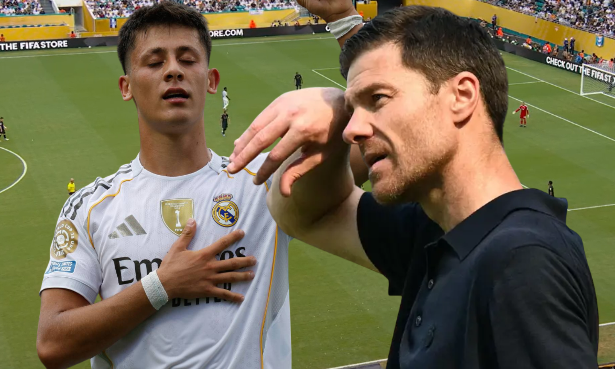 Xabi Alonso da una instrucción muy clara a Arda Güler en el arranque del partido