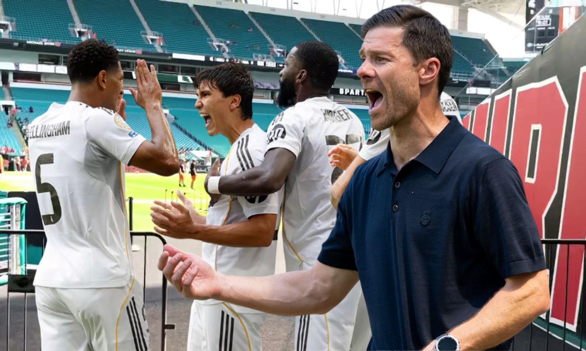 Xabi Alonso resumió el partido de uno de sus pupilos marchándose por el túnel de vestuarios