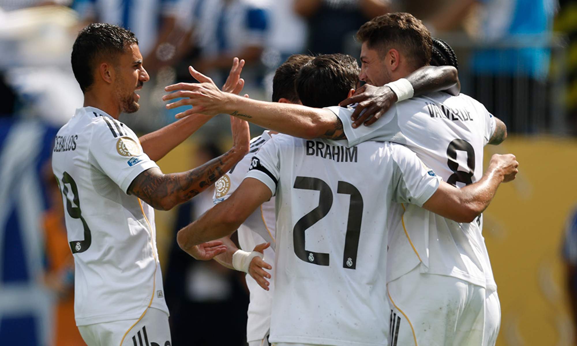 Real Madrid celebrando gol