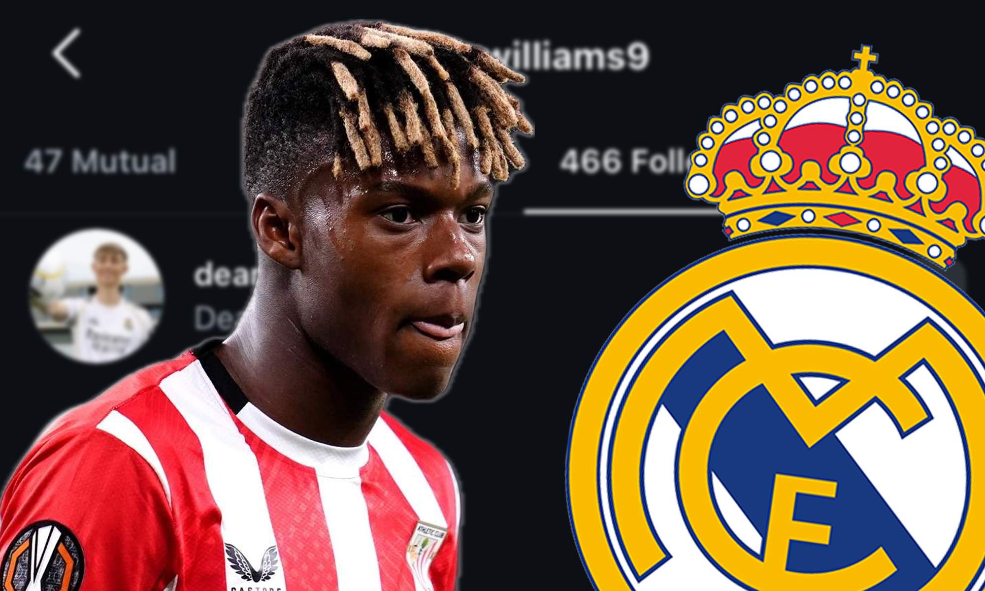Las redes culés estallan, Nico Williams sigue a medio Real Madrid en Instagram