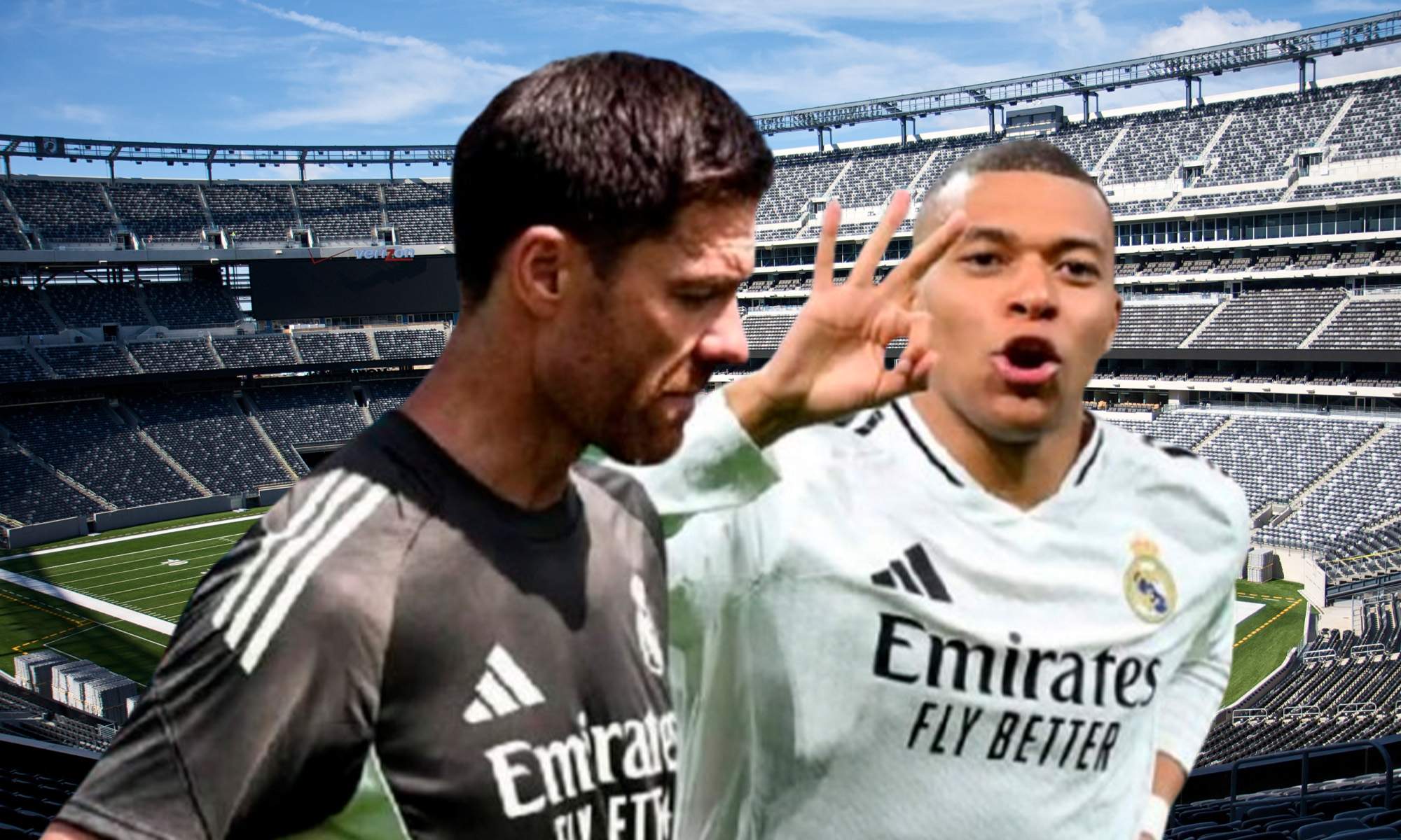 Xabi Alonso y Kylian Mbappé