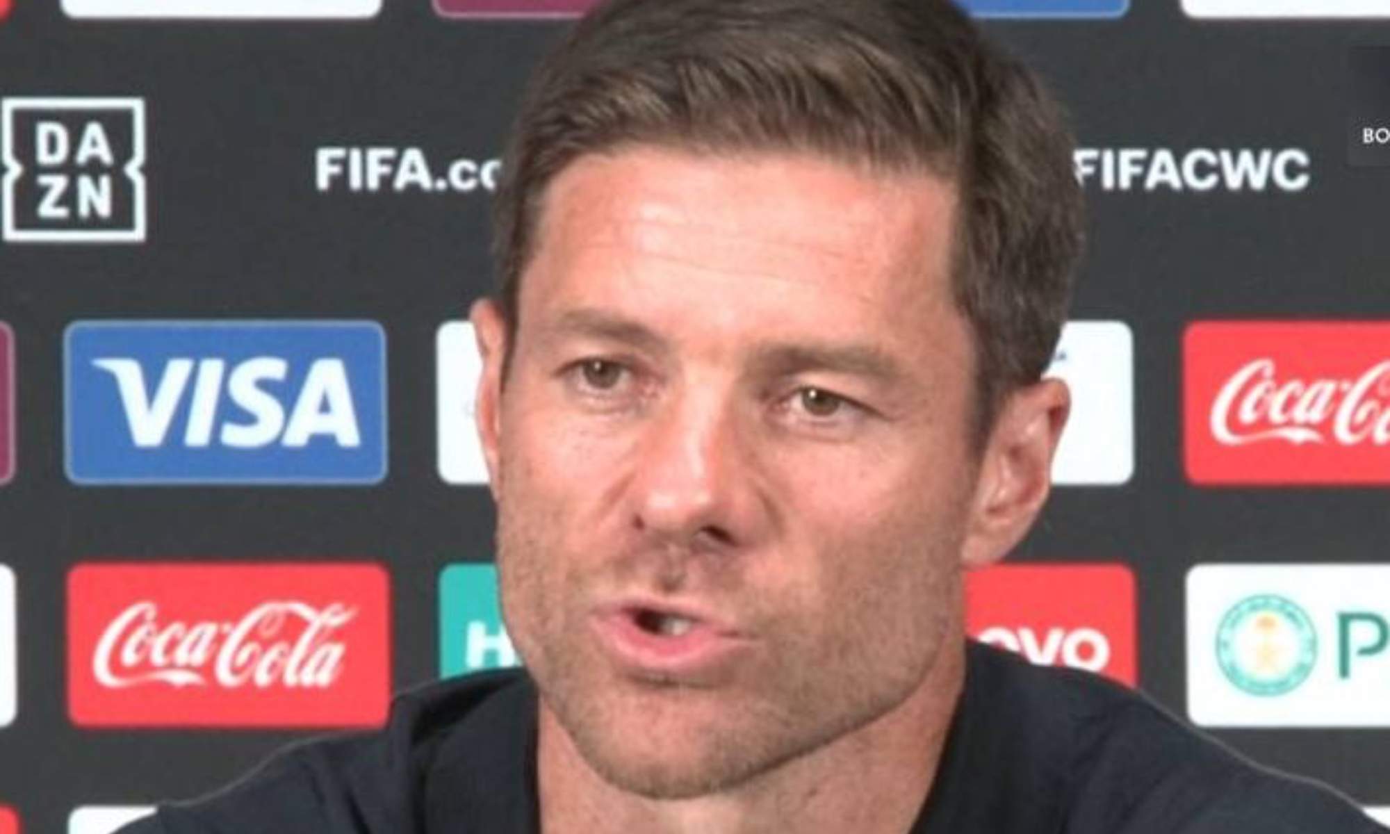 Xabi Alonso, en la rueda de prensa que ha ofrecido desde Nueva Jersey, en la previa del partido entre el Real Madrid y el Borussia Dortmund.