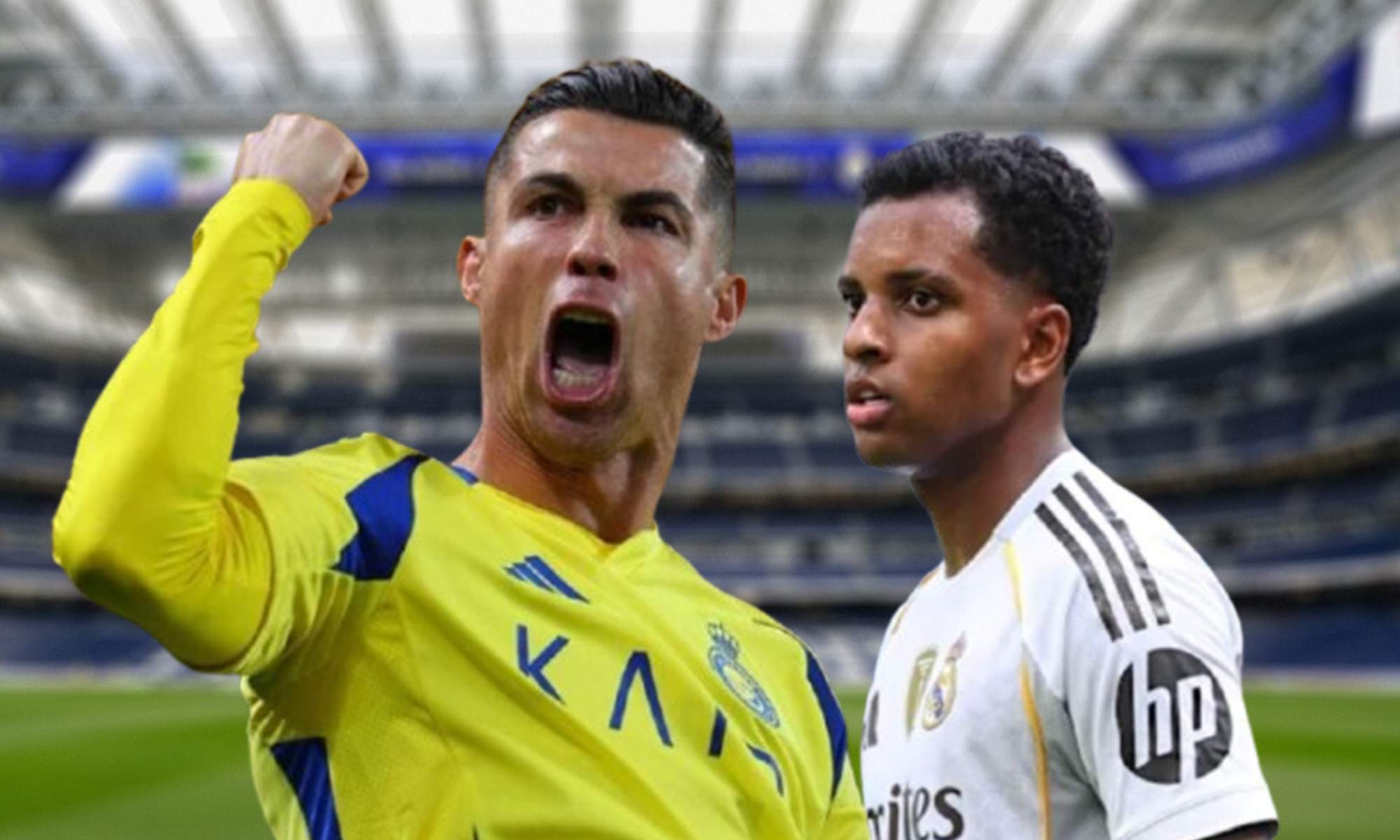 Cristiano Ronaldo, Rodrygo Goes y el Santiago Bernabéu.
