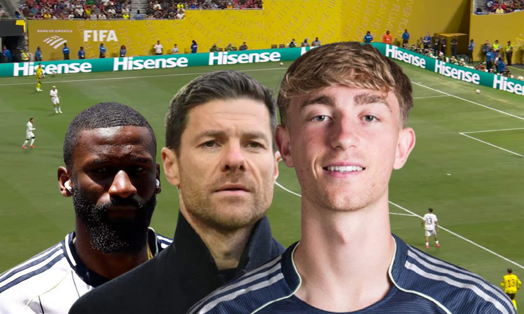 Antonio Rüdiger, Xabi Alonso y Dean Huijsen.
