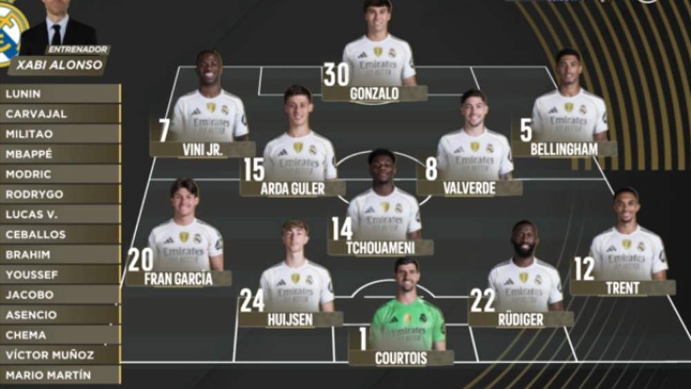 Alineación ante el Dortmund