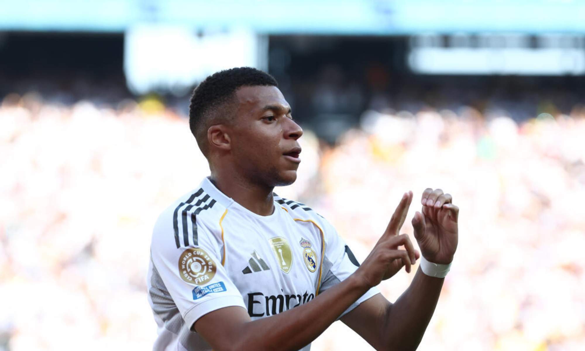 Kylian Mbappé, celebrando su gol ante el Borussia Dortmund.