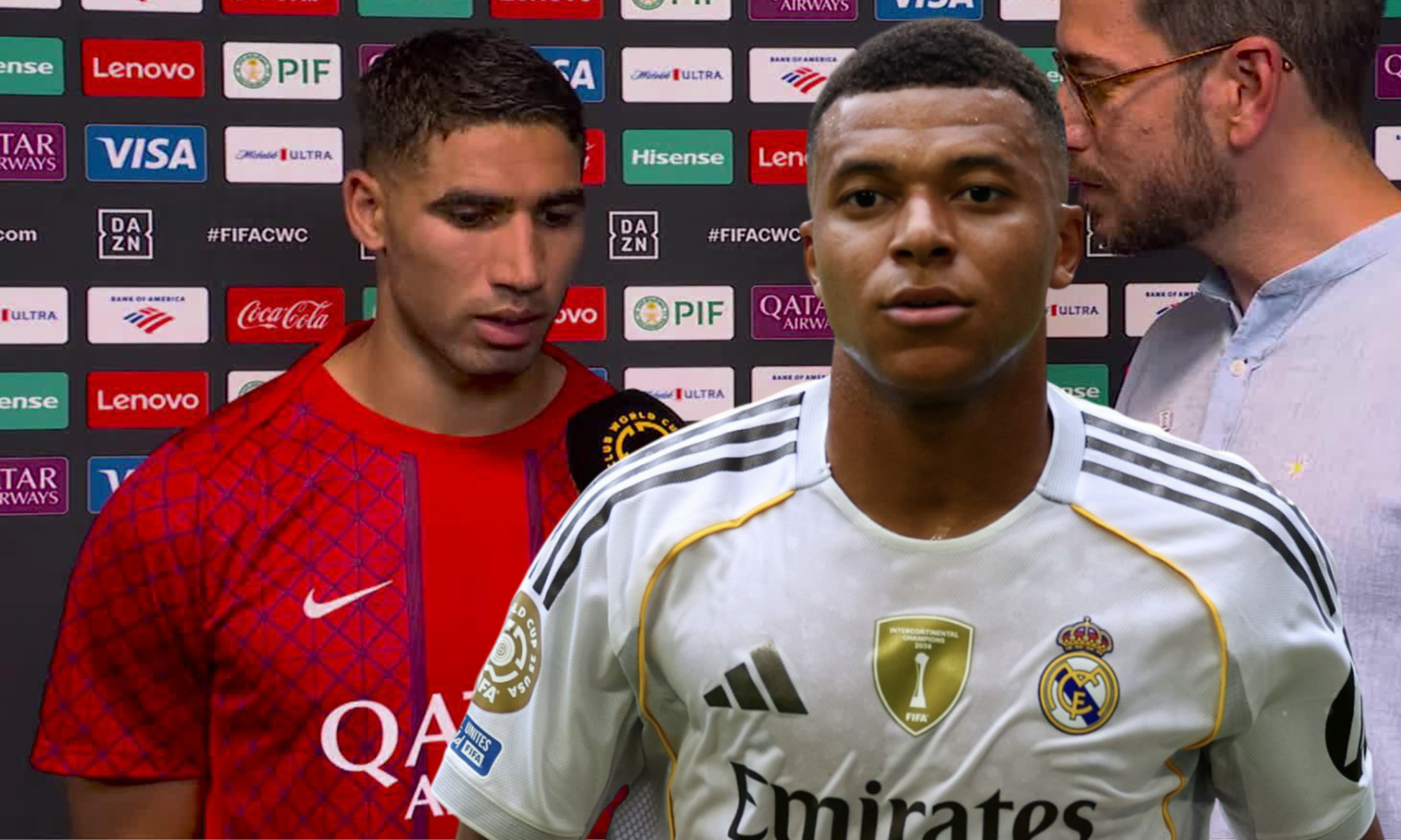 Achraf Hakimi se lo deja claro a Kylian Mbappé antes de verse las caras en semifinales