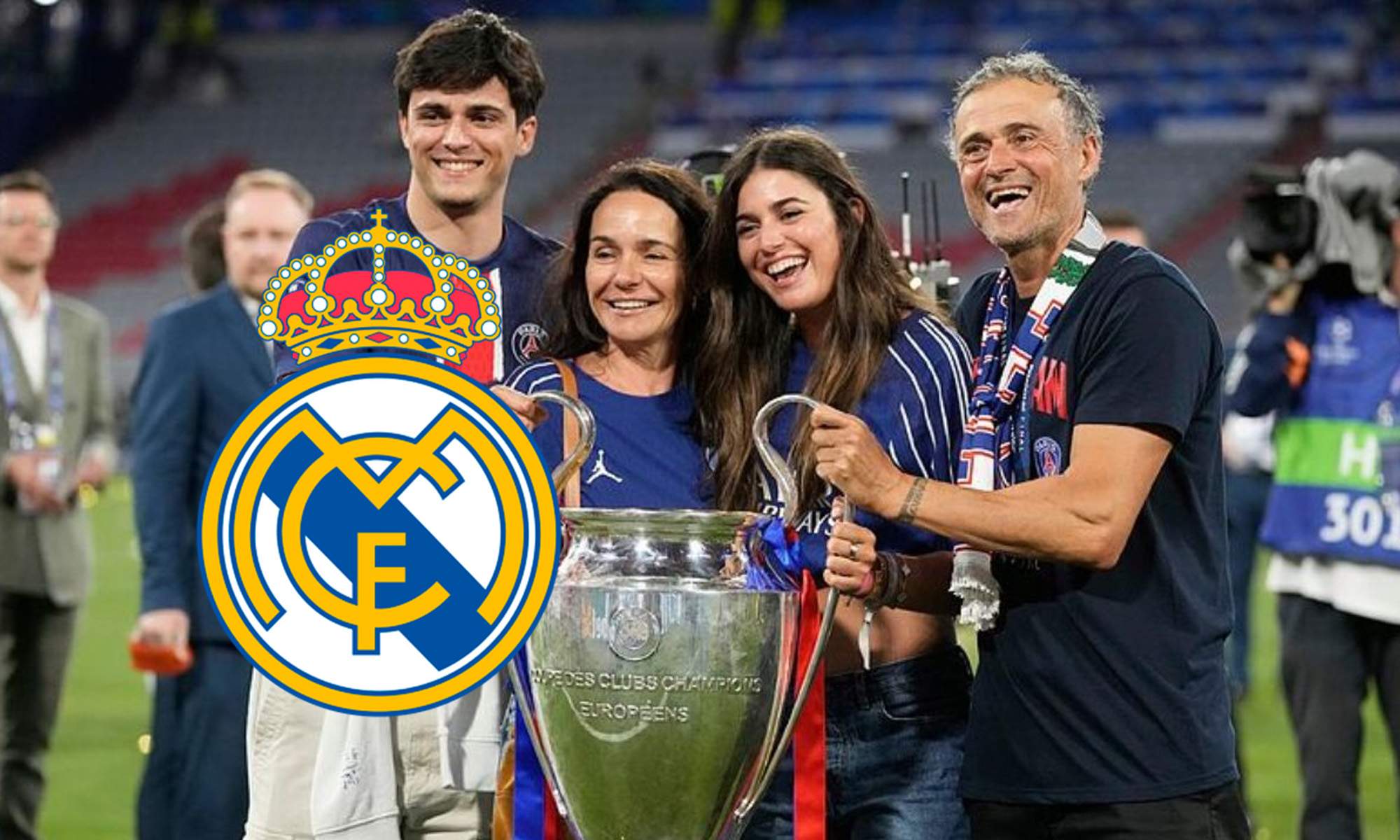 Luis Enrique y su familia