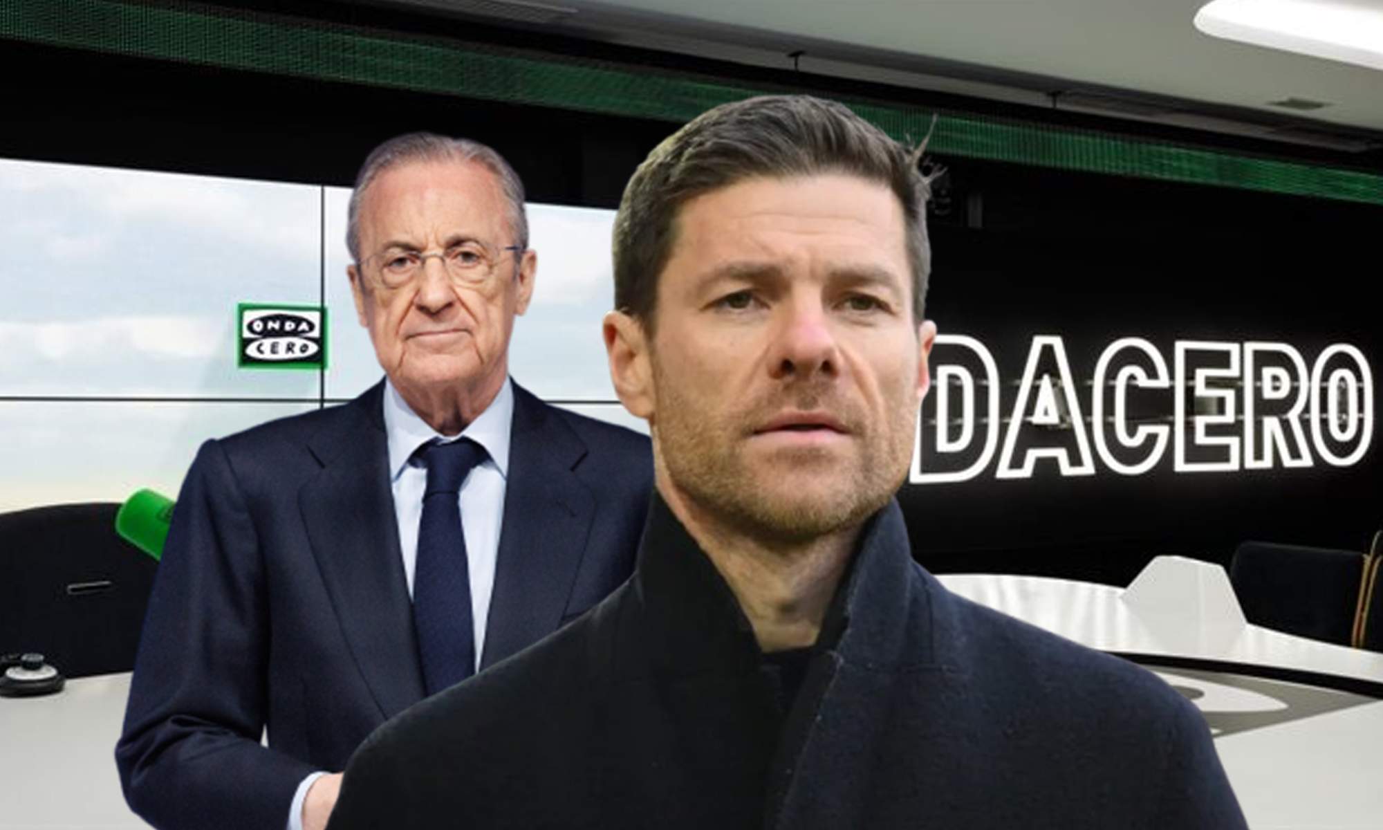 Florentino Pérez, Xabi Alonso y el estudio de Onda Cero.