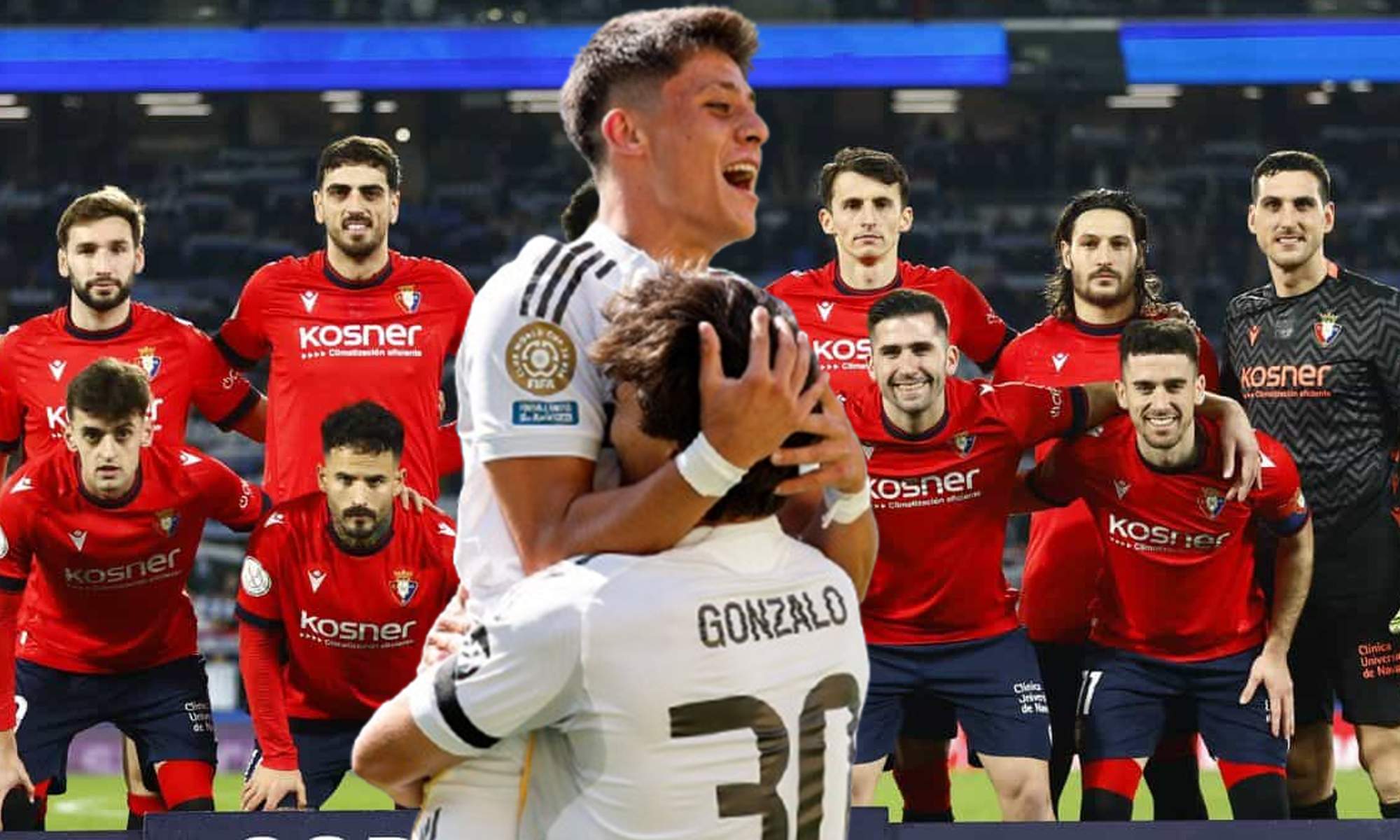 Arda Güler, Gonzalo García y un once del Osasuna. 
