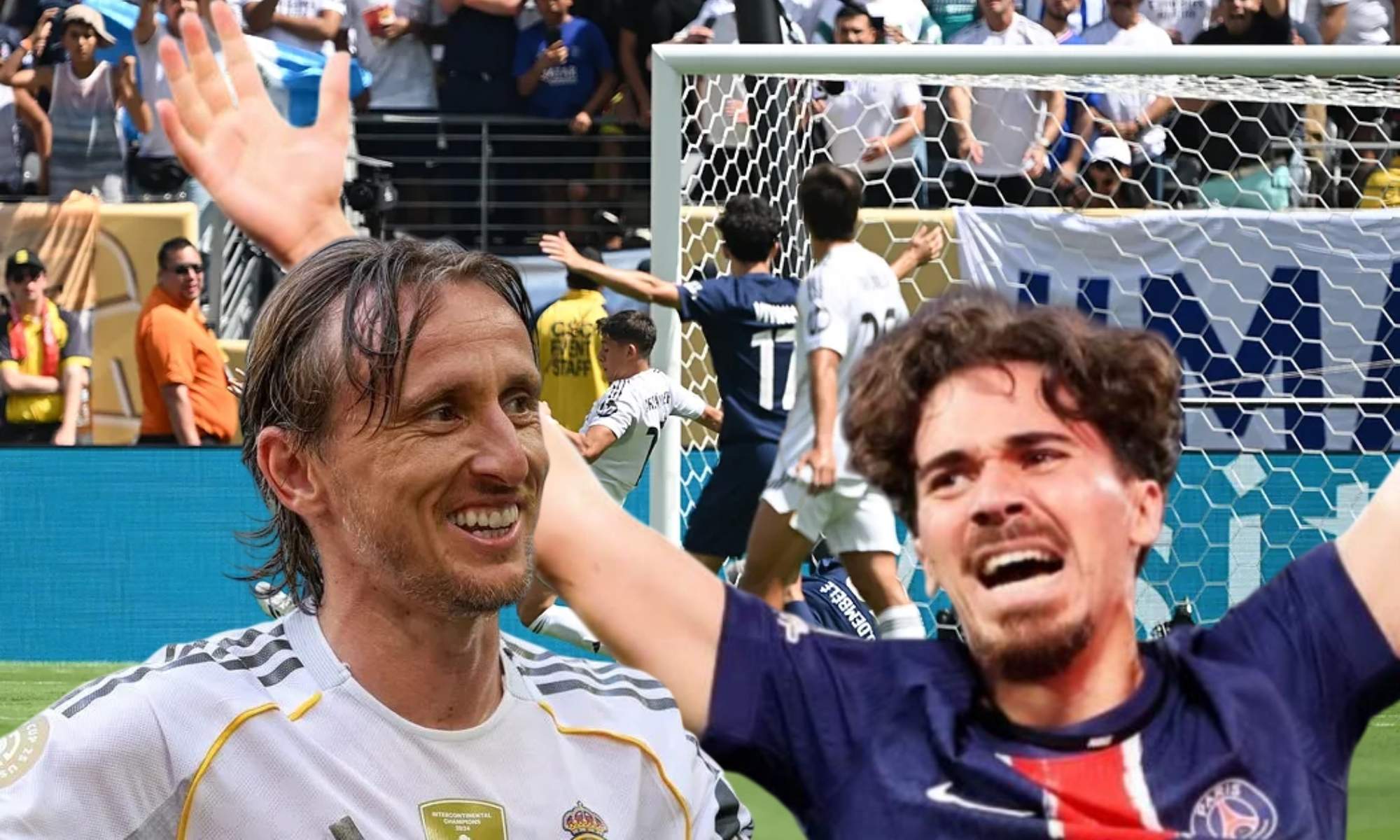 Luka Modric y Vitinha han hablado después del partido entre el PSG y el Real Madrid. Luka Modric y Vitinha han hablado después del partido entre el PSG y el Real Madrid.