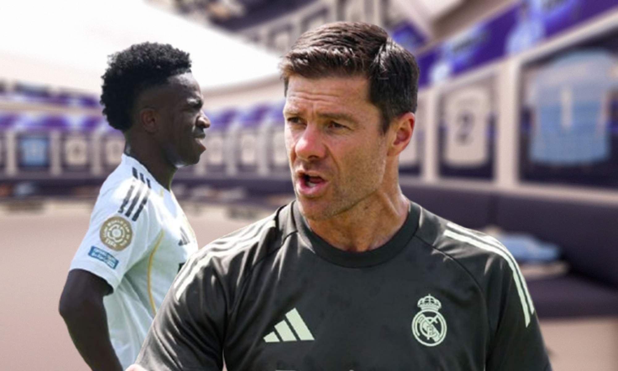 Vinícius Júnior, Xabi Alonso y el vestuario del Real Madrid.