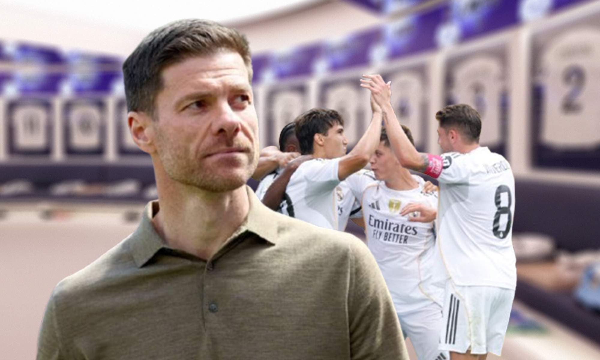 Xabi Alonso, jugadores del Real Madrid y vestuario.