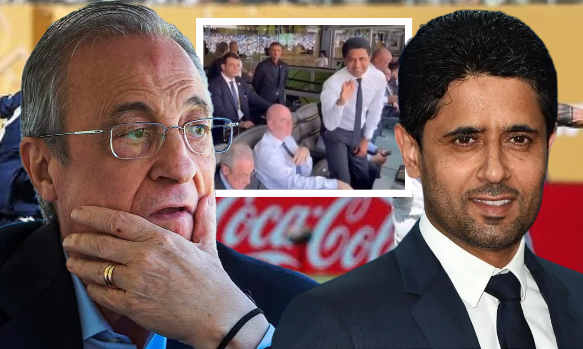 Así fue el reencuentro más esperado entre Florentino Pérez y Nasser Al-Khelaïfi en el Mundial de Clubes