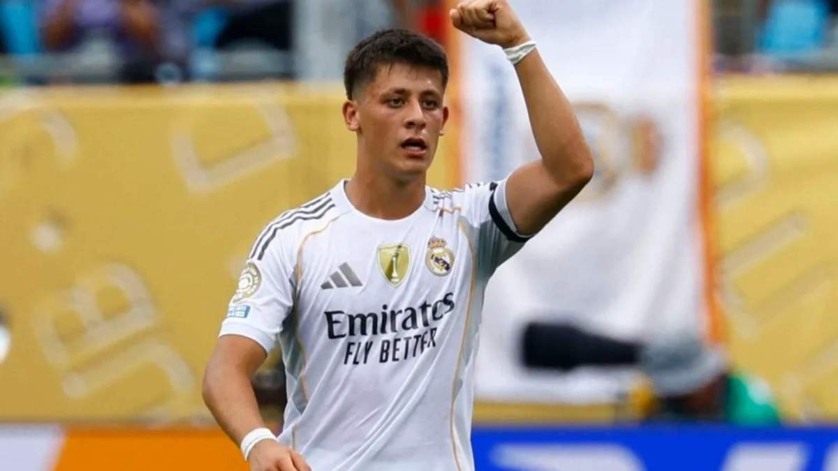 Arda Güler, celebrando un gol del Real Madrid en el Mundial de Clubes. Arda Güler, celebrando un gol del Real Madrid en el Mundial de Clubes.
