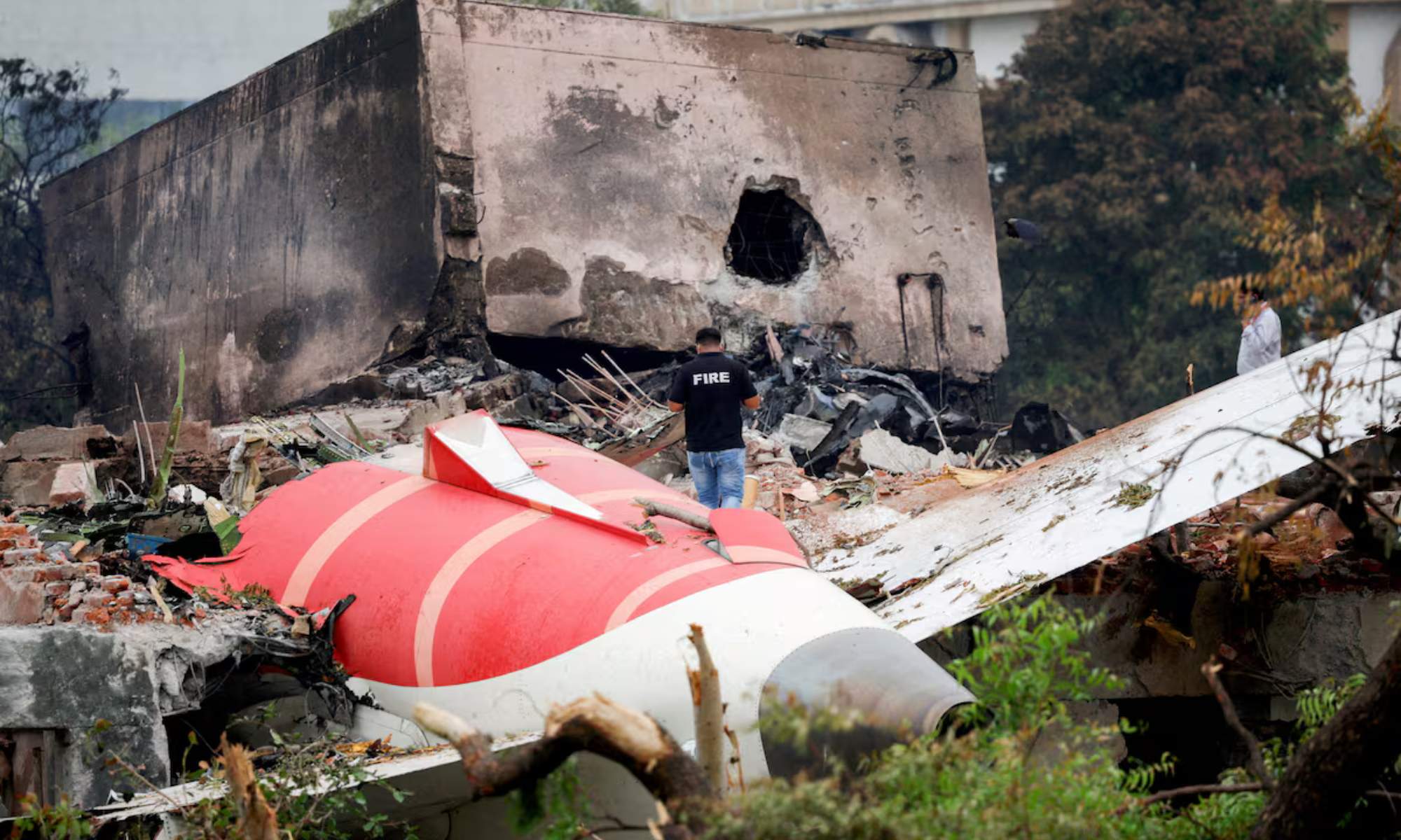 El avión Boeing 787-8 Dreamliner de Air India accidentado, en Ahmedabad, el pasado 13 de junio.