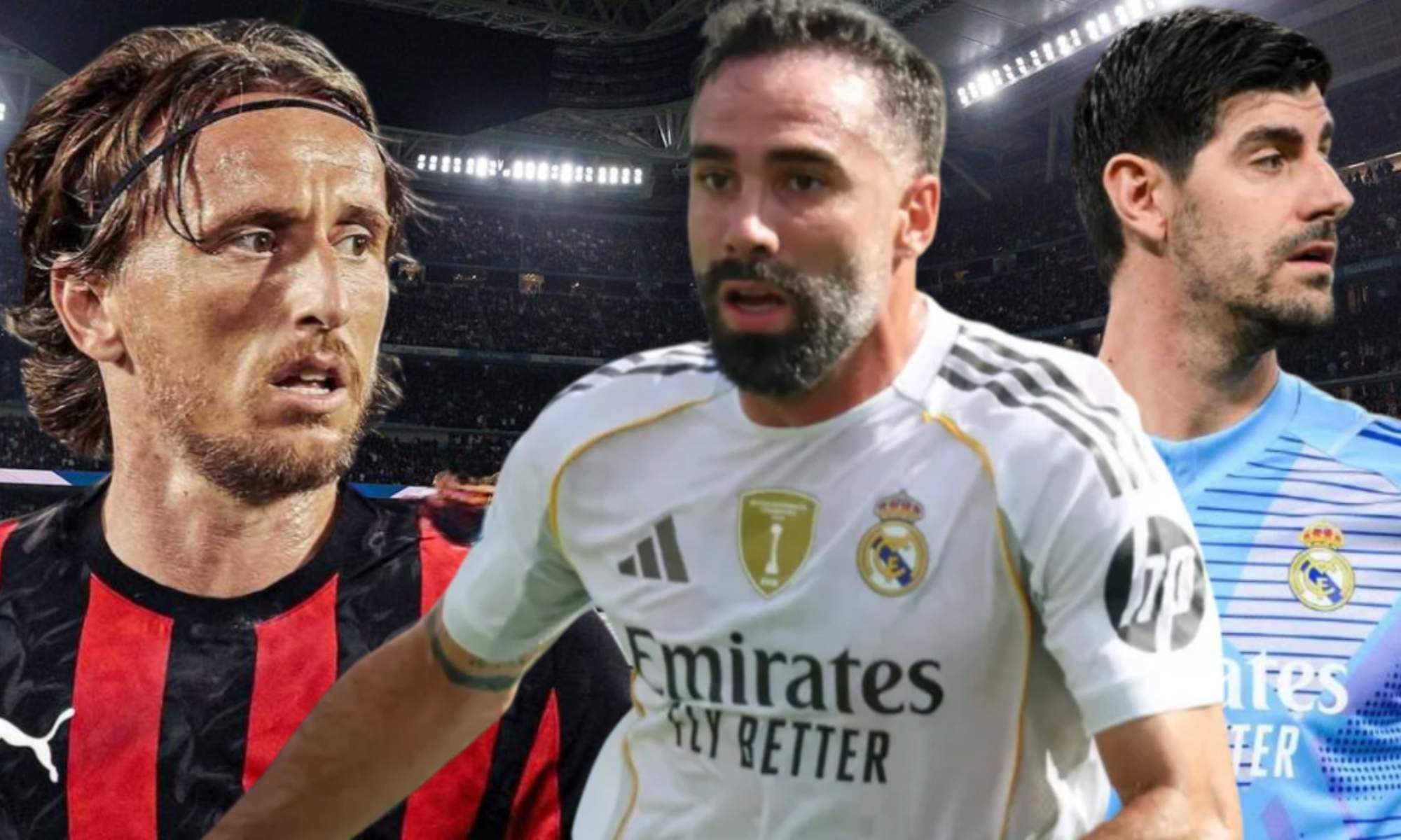 Luka Modric ha prometido a Dani Carvajal y Thibaut Courtois que visitará el Santiago Bernabéu con frecuencia. Luka Modric ha prometido a Dani Carvajal y Thibaut Courtois que visitará el Santiago Bernabéu con frecuencia.