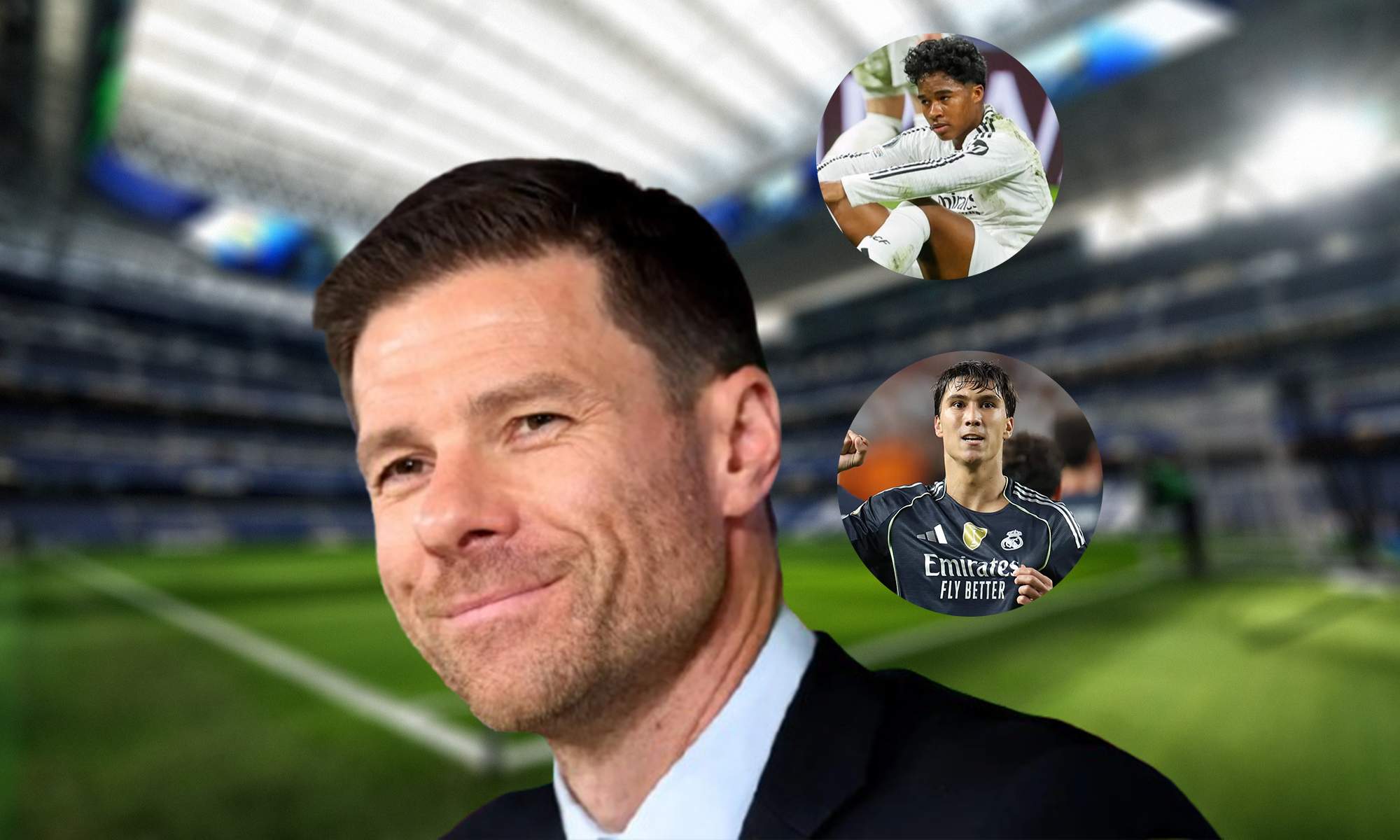 Xabi Gonzalo y una foto de Endrick y Gonzalo García.