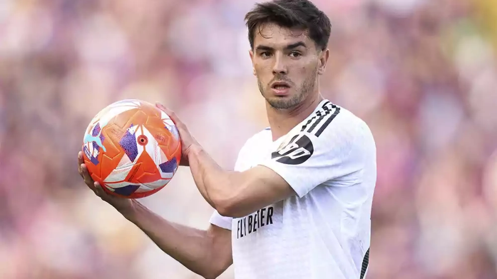 Brahim Díaz jugando un partido con el Real Madrid. Brahim Díaz jugando un partido con el Real Madrid.