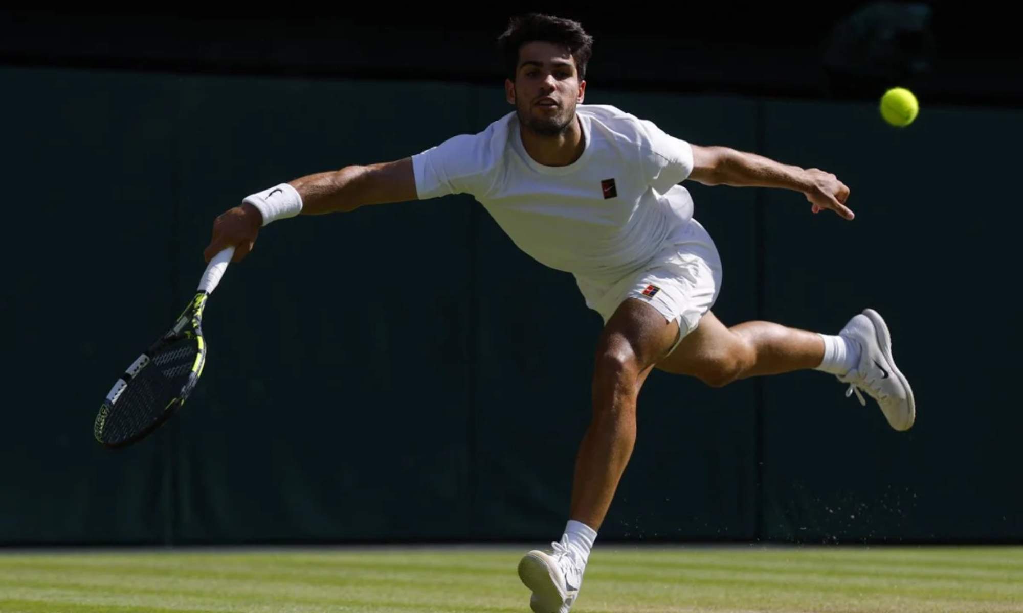 Carlos Alcaraz, durante la final de Wimbledon ante Jannik Sinner.