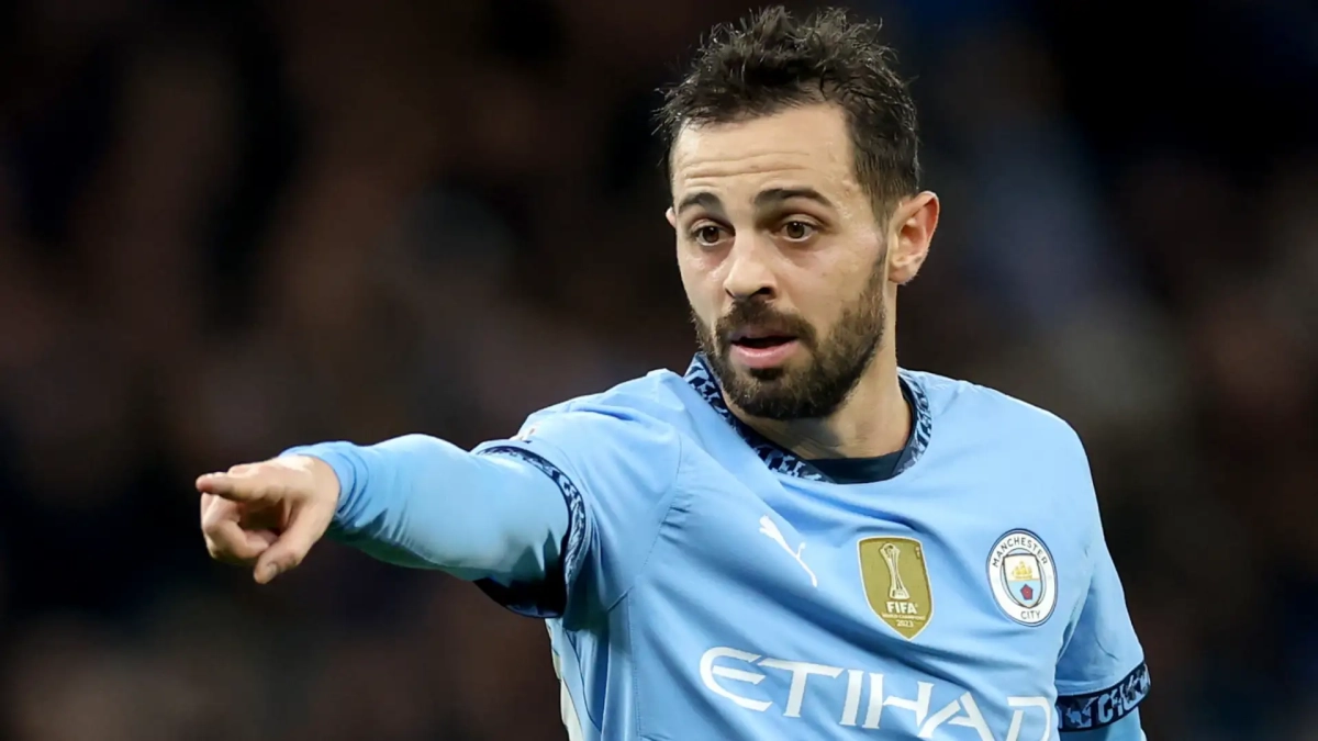 Bernardo Silva jugando un partido con el Manchester City. Bernardo Silva jugando un partido con el Manchester City.