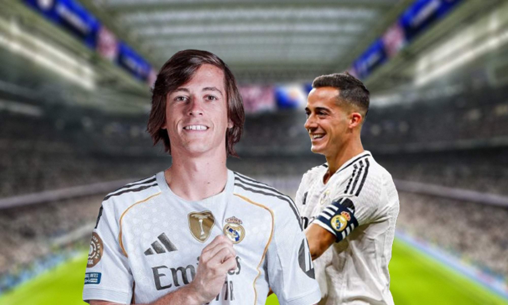 Álvaro Carreras, Lucas Vázquez y el Santiago Bernabéu. 
