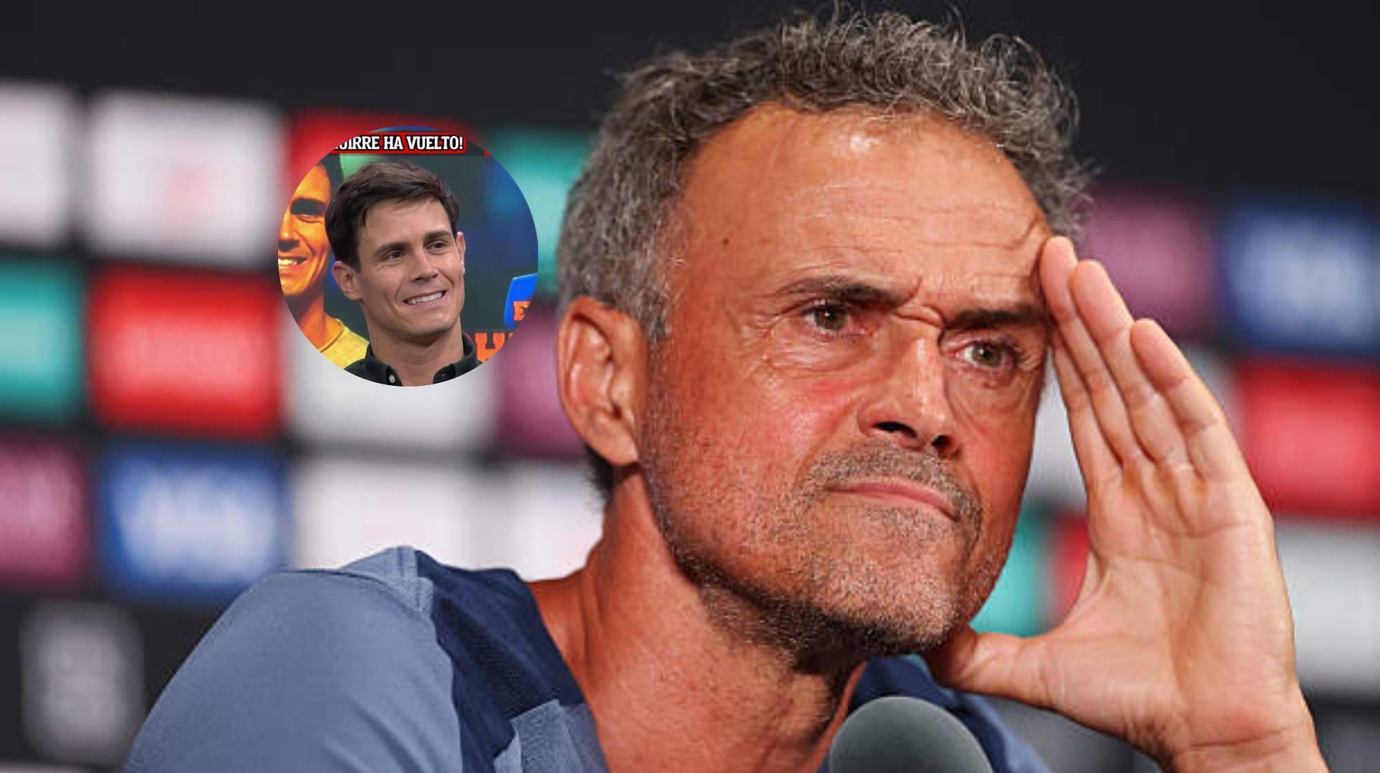 Edu Aguirre se la devuelve a Luis Enrique. 