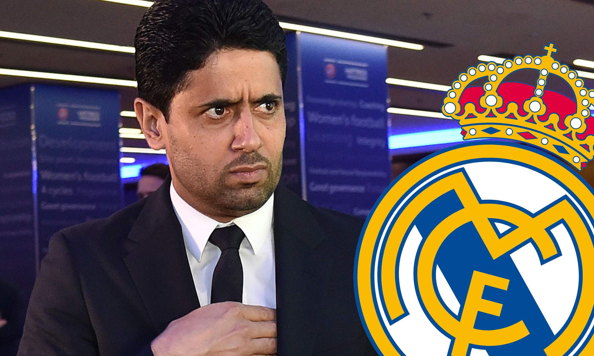 La imagen del Chelsea-PSG la protagonizó Al-Khelaïfi: humillado tras reírse del Real Madrid La imagen del Chelsea-PSG la protagonizó Al-Khelaïfi: humillado tras reírse del Real Madrid