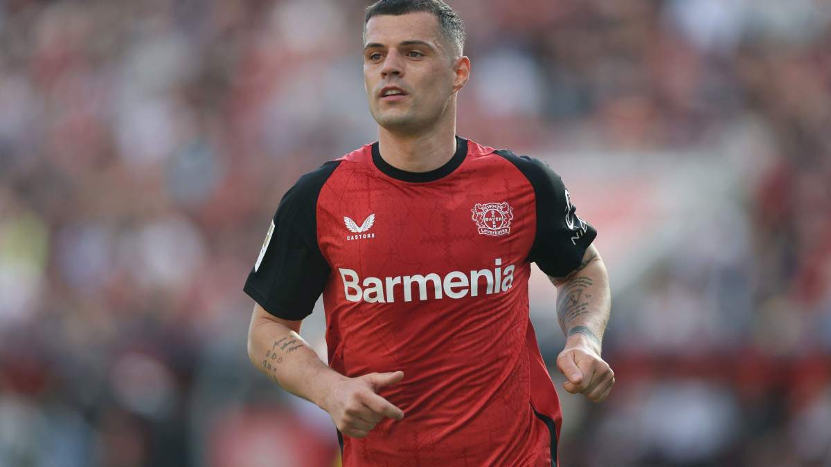 Granit Shaka durante un partido con el Bayer Leverkusen Granit Shaka durante un partido con el Bayer Leverkusen