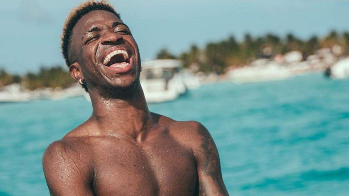 Vinicius durante sus vacaciones del año pasado en Miami