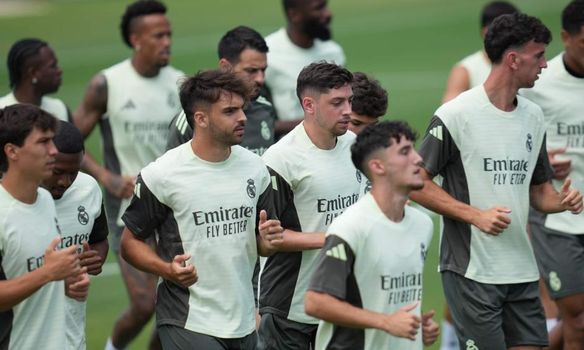 Jugadores del Real Madrid durante un entrenamiento del Mundial de Clubes.