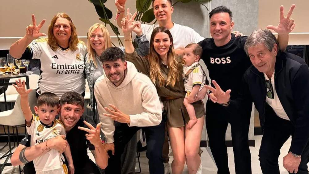Fede Valverde y su familia