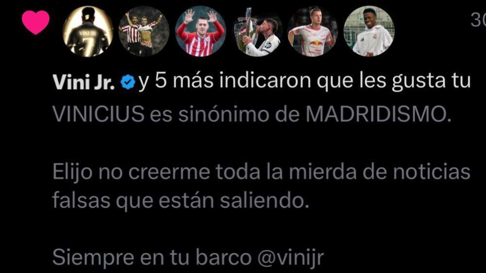 Like de Vinicius al mencionado tweet