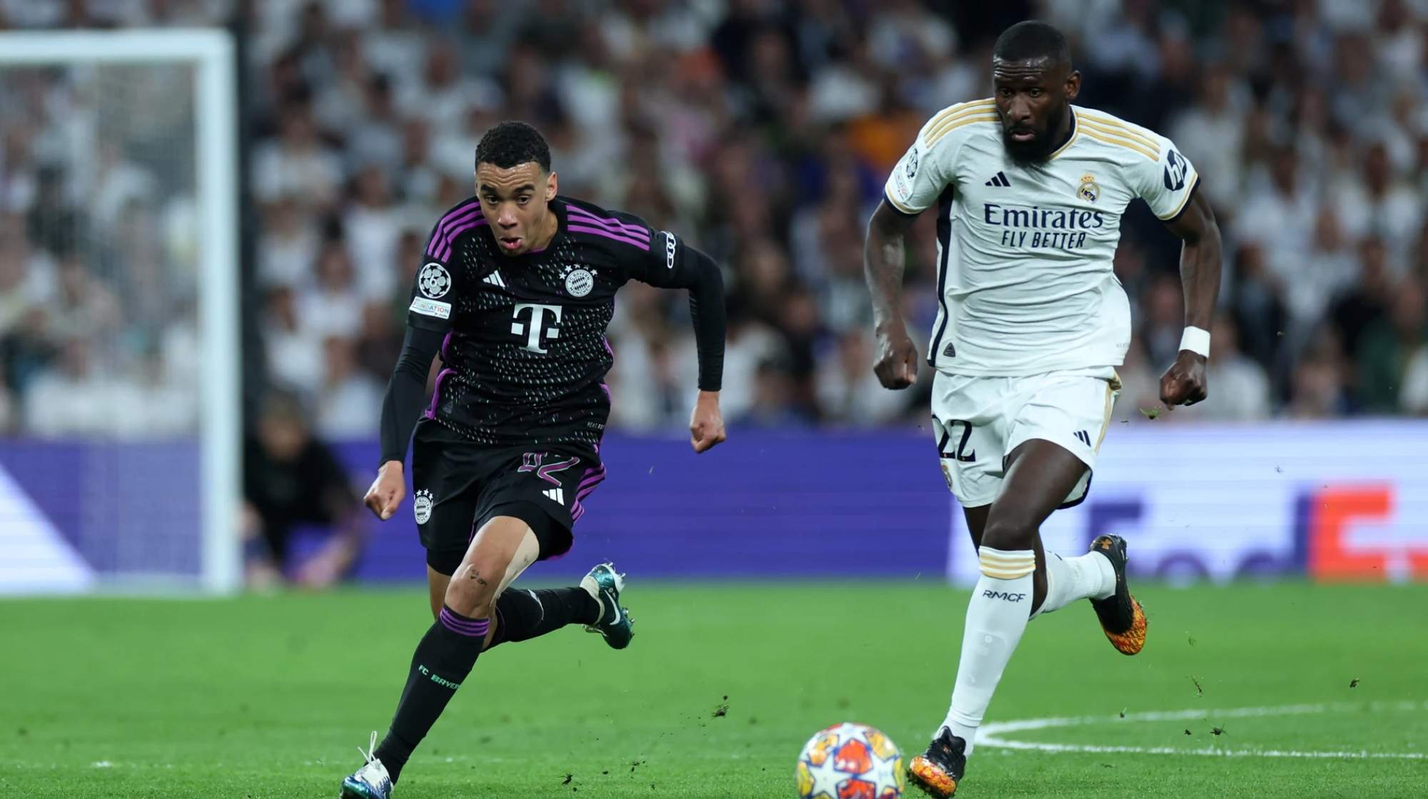 Rudiger, señalado por Musiala desde Alemania. 