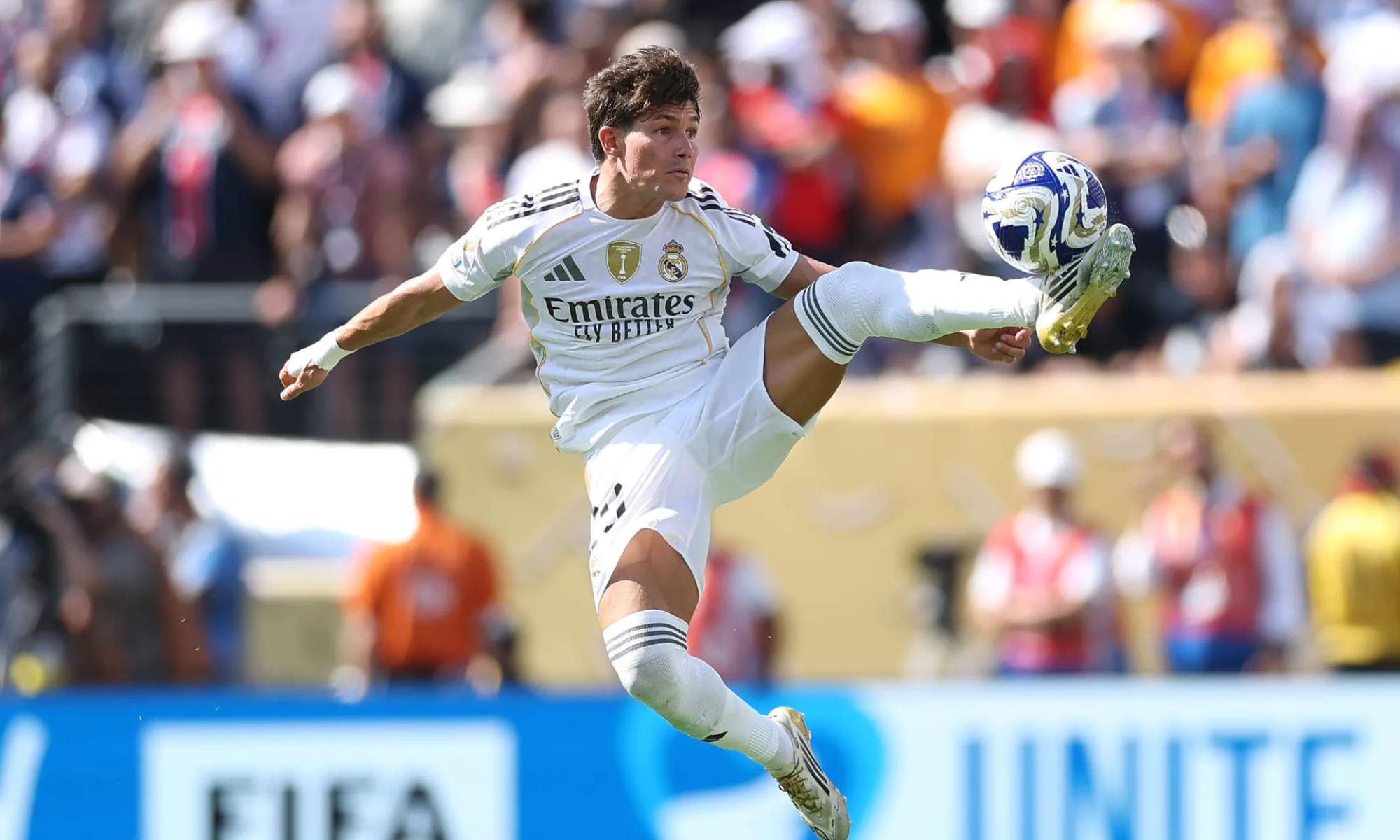 Fran García, en un partido con el Real Madrid durante el reciente Mundial de Clubes.
