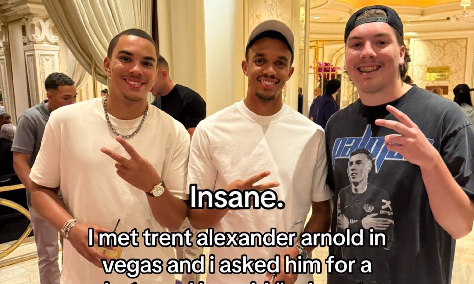 Trent con un americano y su curiosa anécdota