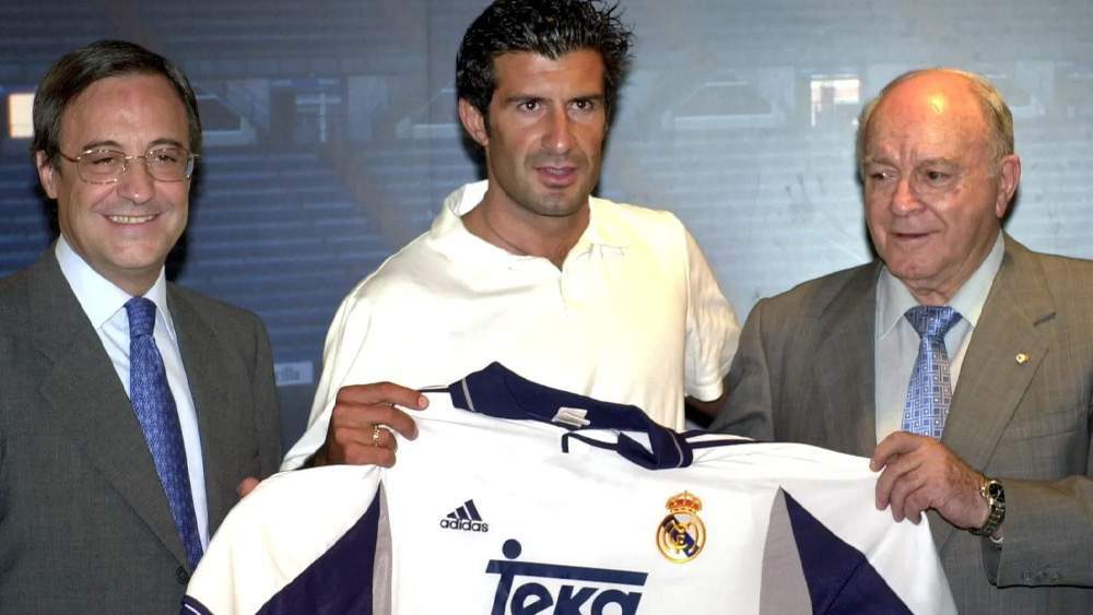 Presentación de Figo con el Real Madrid Presentación de Figo con el Real Madrid