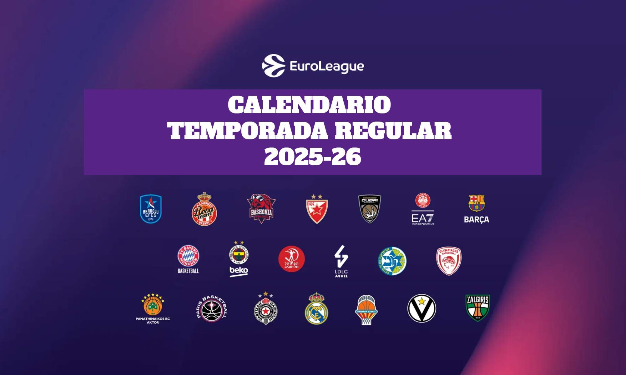 Ya es oficial el calendario de la Euroliga