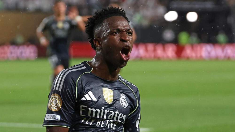 Vinícius Júnior celebrando un gol en el Mundial de Clubes.
