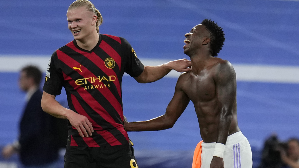 haaland vinicius champions bernabeu