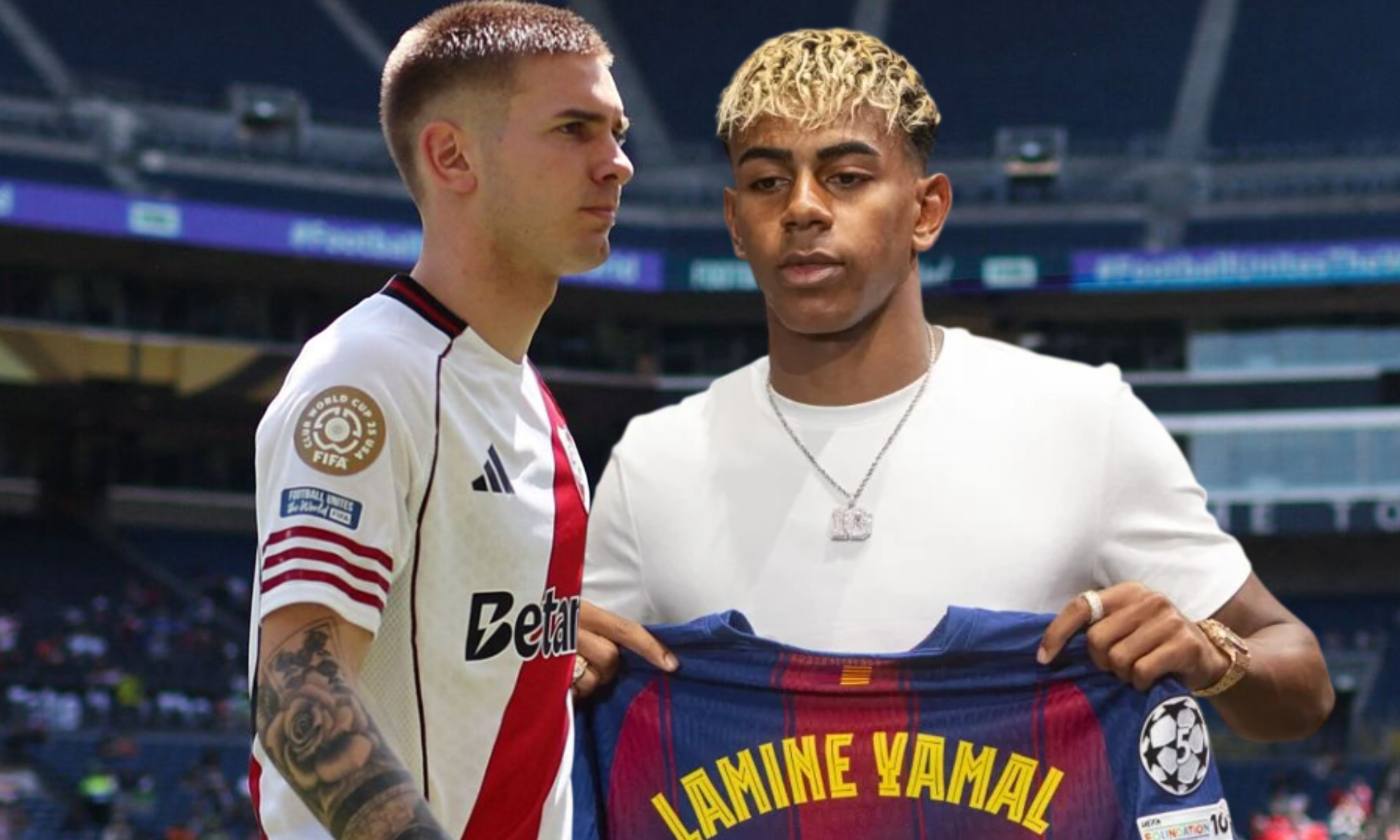 La comparación entre Franco Mastantuono y Lamine Yamal revela cómo son ambos futbolistas