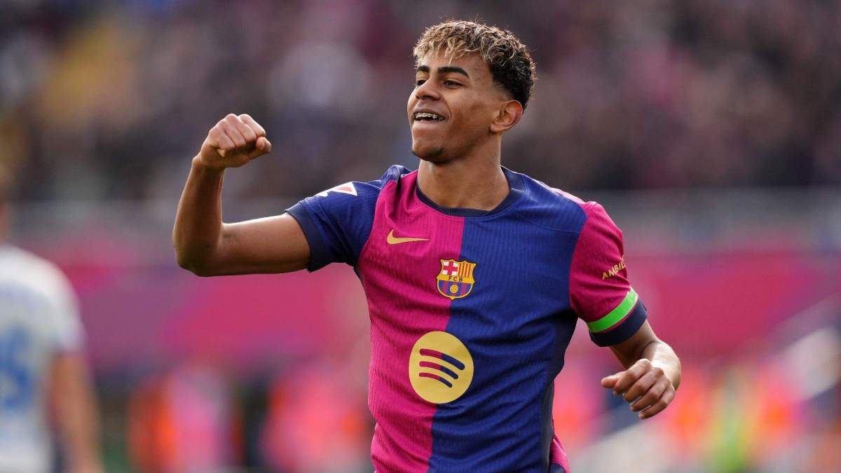 lamine yamal celebracion gol barcelona