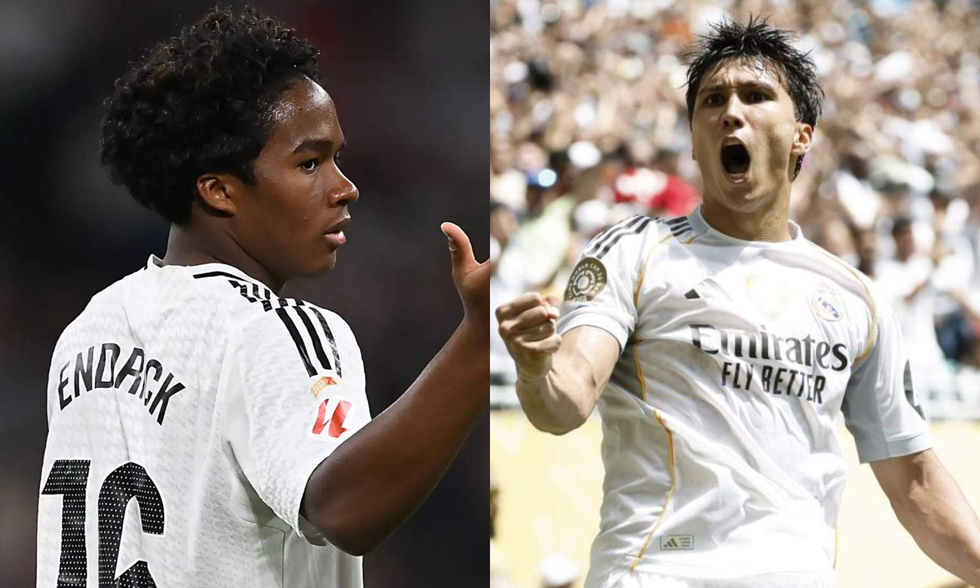 El '9' del Real Madrid quedará vacante después de que Kylian Mbappé se haya decantado por el '10': ¿lo llevará Endrick o Gonzalo el curso que viene?