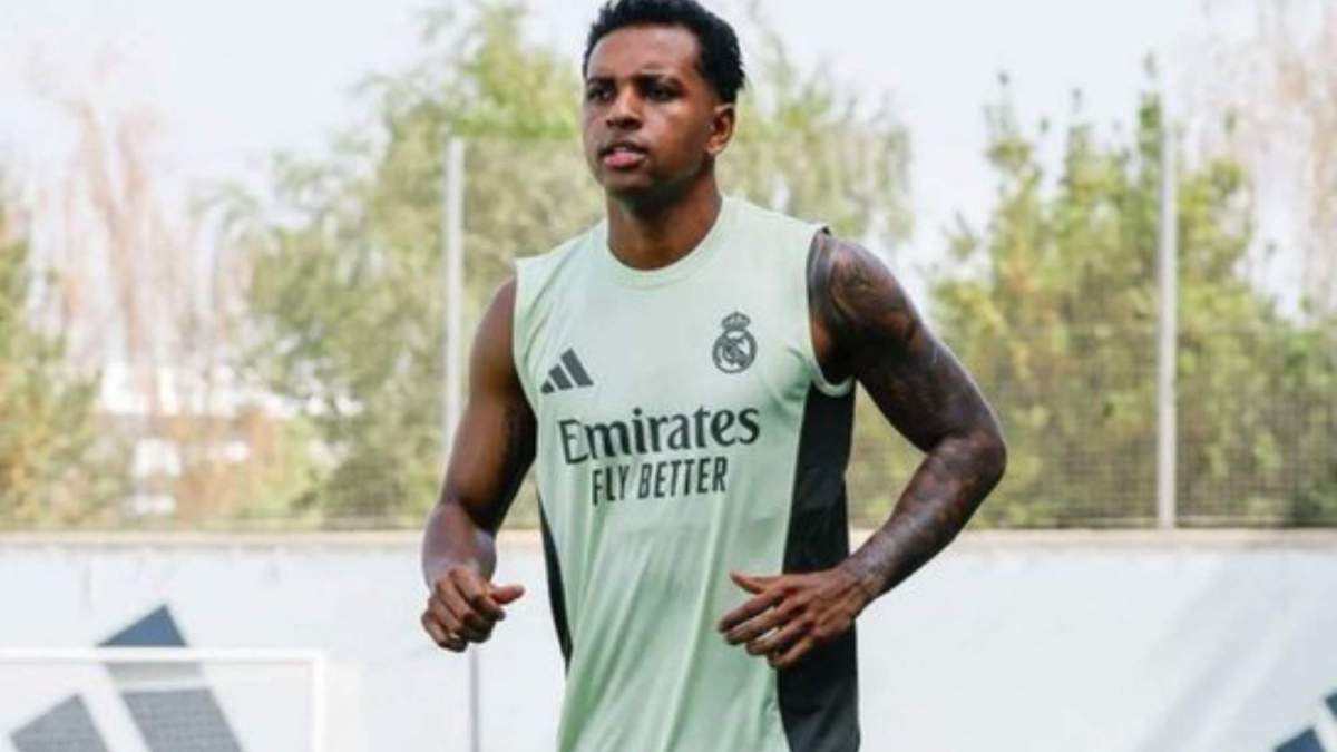 Rodrygo Goes durante un entrenamiento 