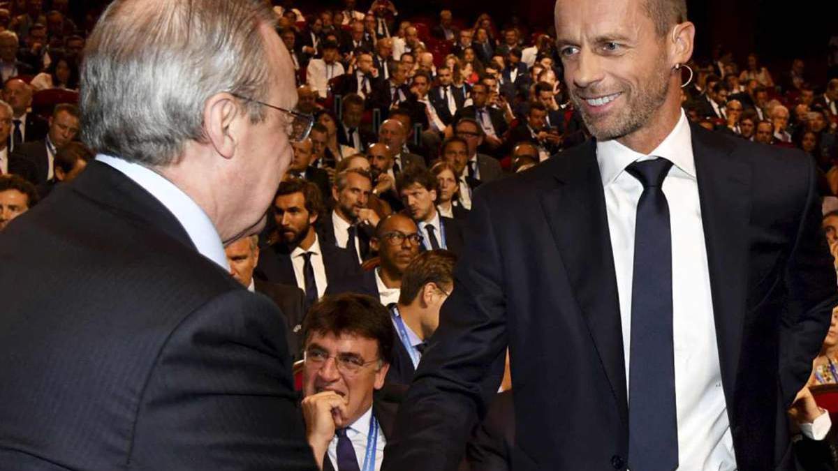 Florentino Pérez y Aleksander Ceferin Florentino Pérez y Aleksander Ceferin