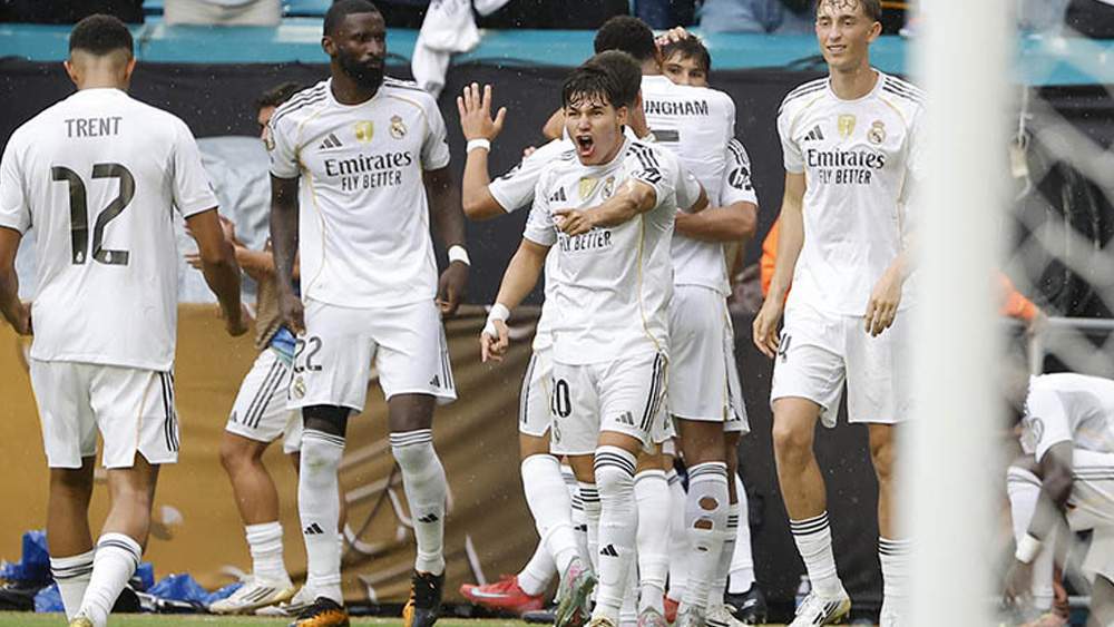 Real Madrid celebrando un gol en el Mundial de Clubes